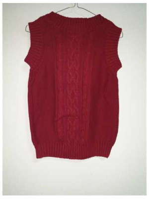 Vesta tricotata pentru copii culoare rosu