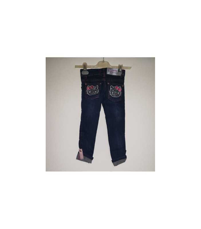Pantaloni Jeans pentru copii cu imprimeu Hello Kitty