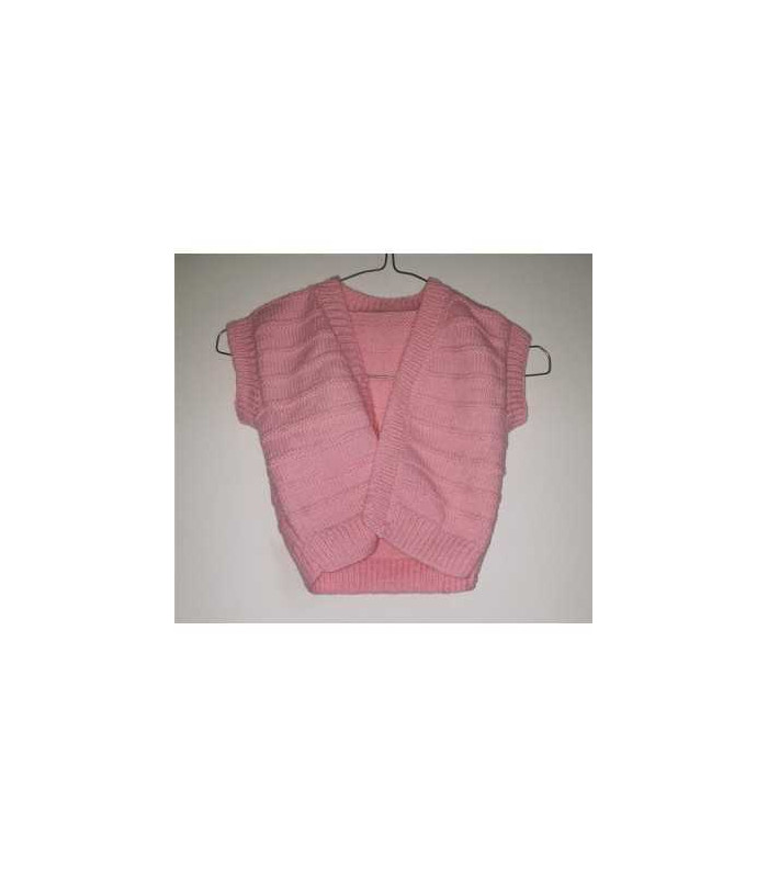 Vesta tricotata pentru fetite culoare roz