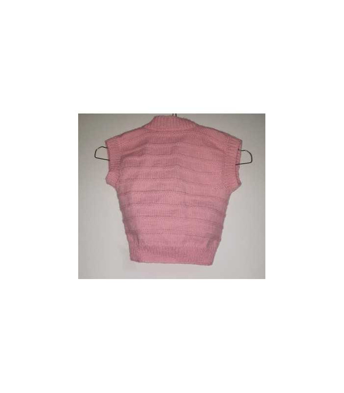 Vesta tricotata pentru fetite culoare roz