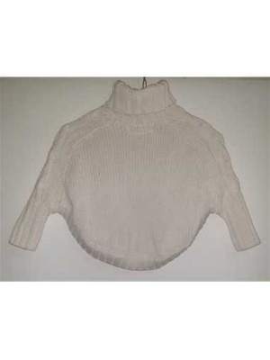 Poncho cu guler inalt pentru fetite 2