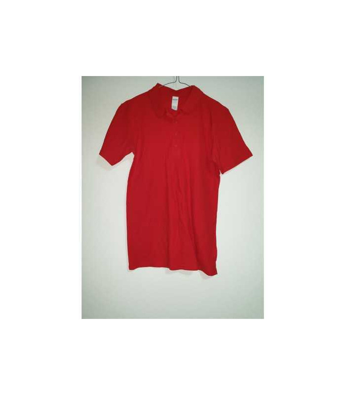 Tricou cu guler si nasturi partial GILDAN