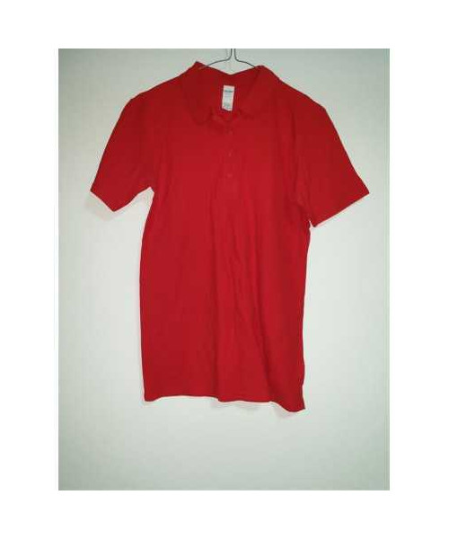 Tricou cu guler si nasturi partial GILDAN