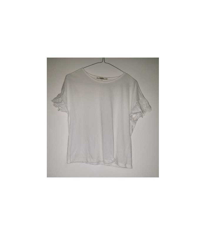 Tricou dama la maneci cu aspect dantelat Koton