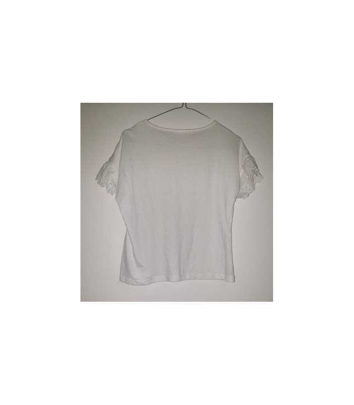 Tricou dama la maneci cu aspect dantelat Koton