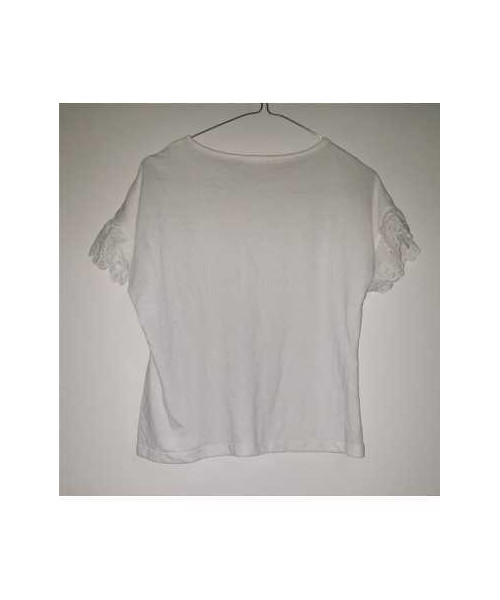 Tricou dama la maneci cu aspect dantelat Koton