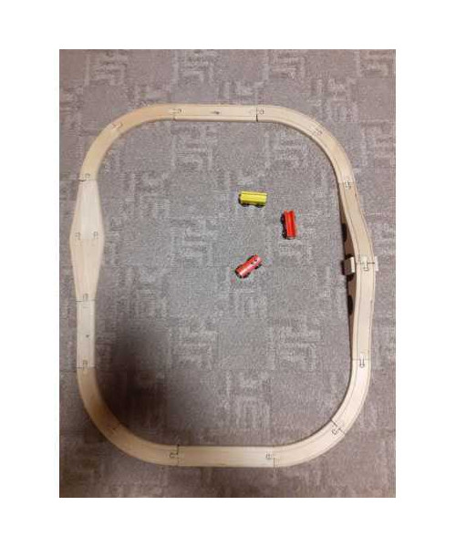 Trenulet din lemn pentru copii 19 piese