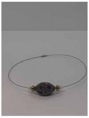 Colier dama deosebit cu margelute si strasuri