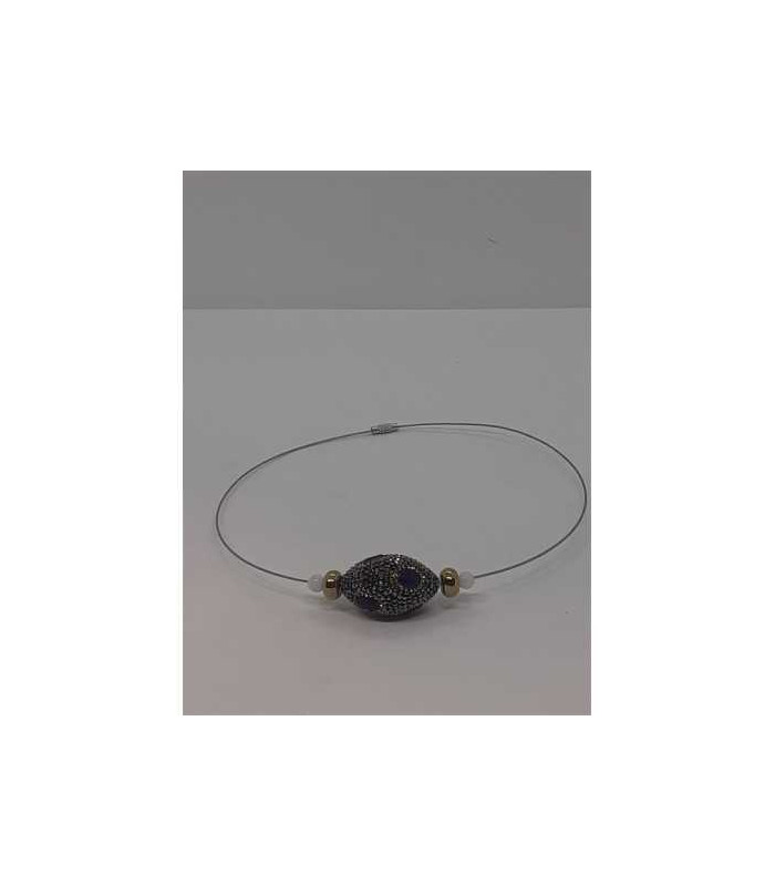 Colier dama deosebit cu margelute si strasuri