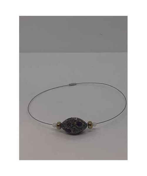 Colier dama deosebit cu margelute si strasuri