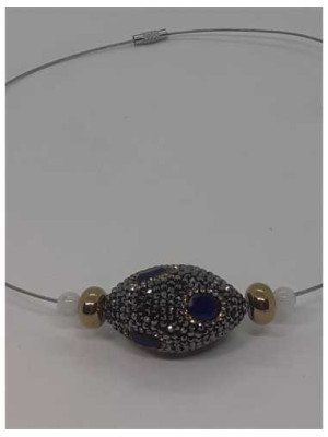 Colier dama deosebit cu margelute si strasuri 2