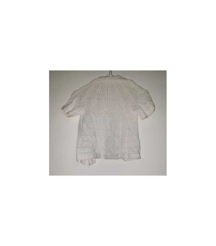 Pulover tricotat cu maneca scurta pentru fetite