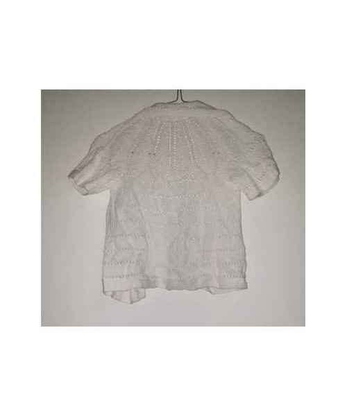 Pulover tricotat cu maneca scurta pentru fetite