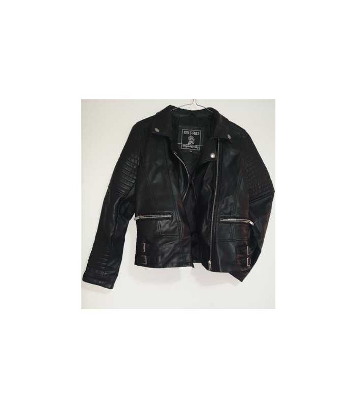 Geaca pentru primavara copii imitatie piele GIRLS RULE C&A