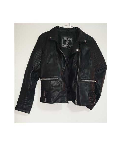 Geaca pentru primavara copii imitatie piele GIRLS RULE C&A