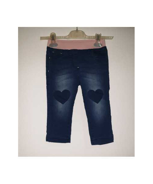 Pantaloni de blugi cu inimioare Dopo Dopo Baby