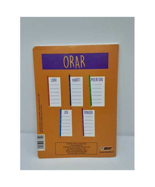 Caiet matematica A5 40 file Bic model fetita