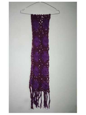 Fular dama tricotat model cu franjuri