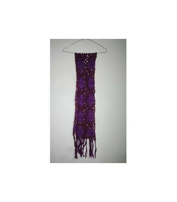 Fular dama tricotat model cu franjuri