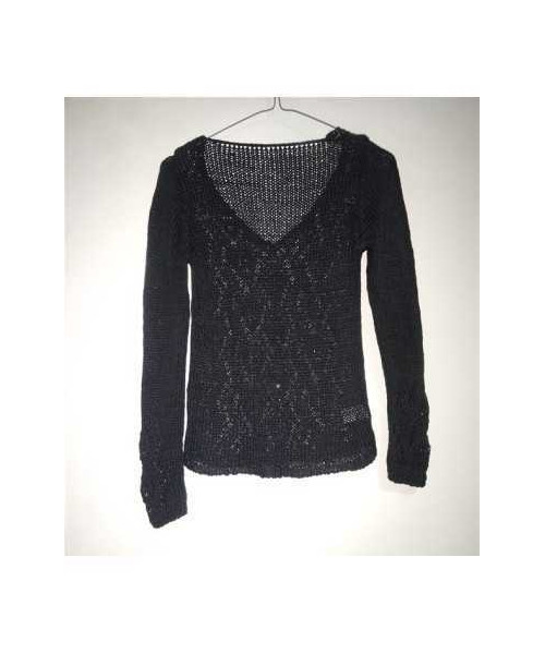 Pulover dama tricotat culoare negru