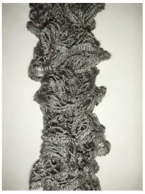 Esarfa dama tricotata culoare gri 2