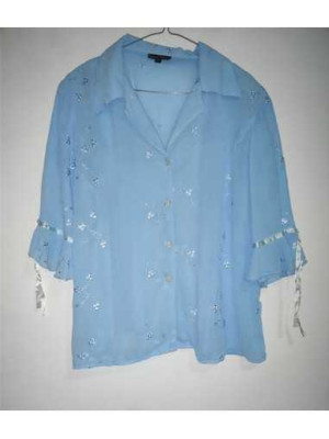 Bluzita dama racoroasa cu maneci trei sferturi MOGIM FAMILY