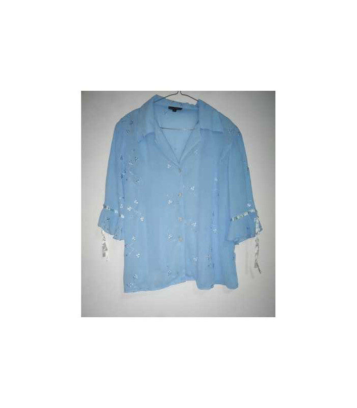 Bluzita dama racoroasa cu maneci trei sferturi MOGIM FAMILY