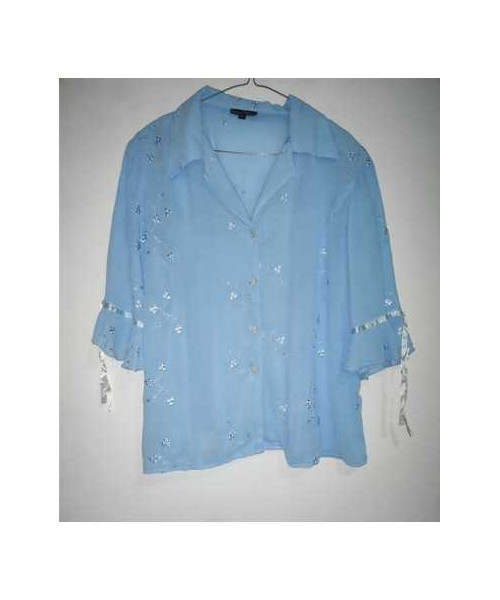 Bluzita dama racoroasa cu maneci trei sferturi MOGIM FAMILY