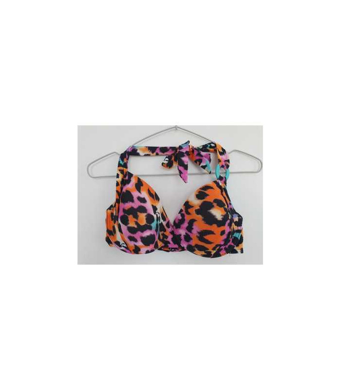 Sutien de baie cu print multicolor Cyell