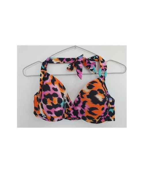 Sutien de baie cu print multicolor Cyell