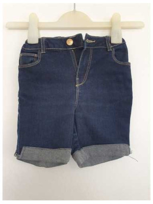 Pantaloni scurti de blugi cu terminatii pliabile In Extenso