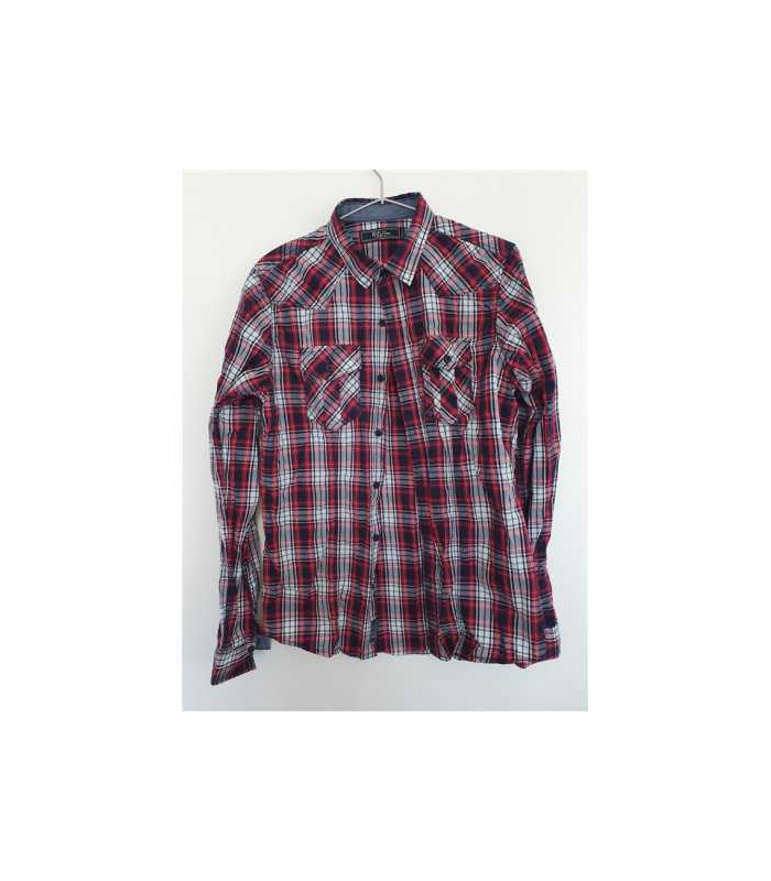 Camasa barbati in carouri cu buzunare la piept