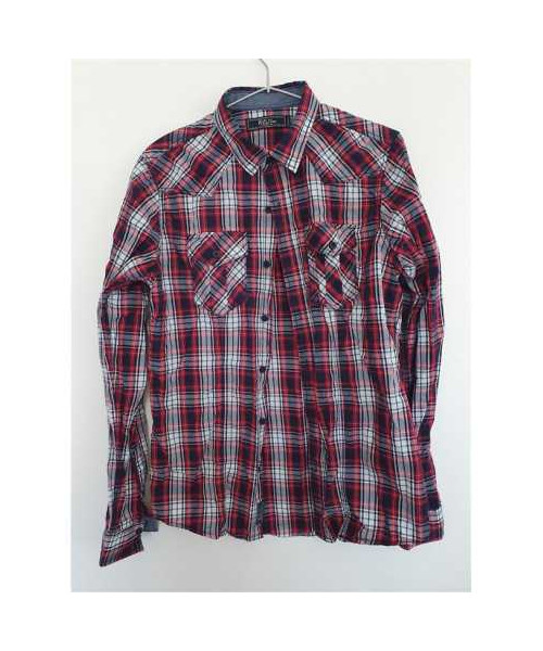 Camasa barbati in carouri cu buzunare la piept