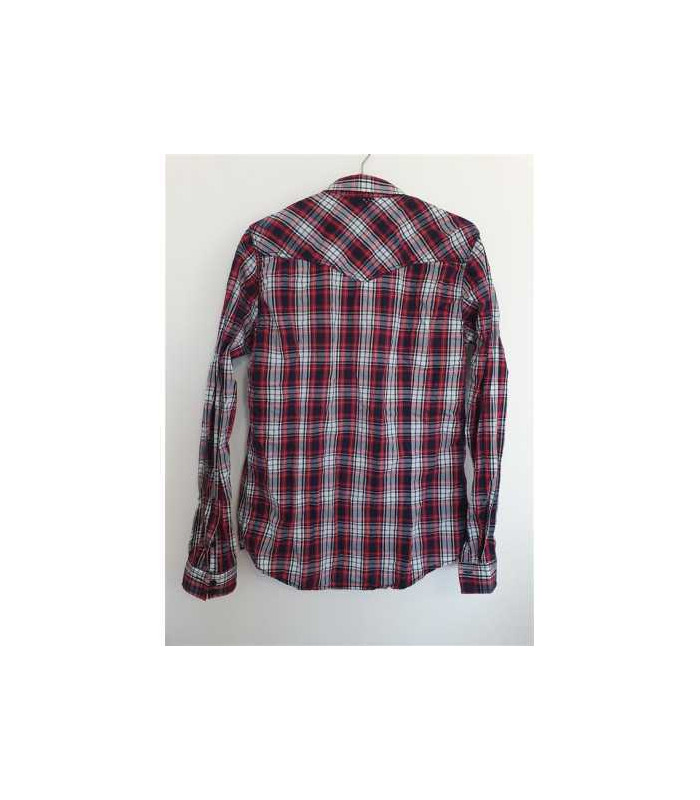 Camasa barbati in carouri cu buzunare la piept