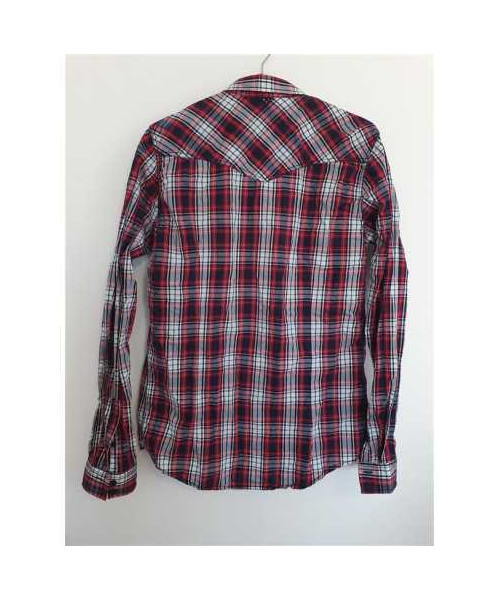 Camasa barbati in carouri cu buzunare la piept