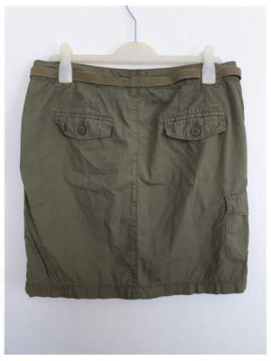 Fusta dama culoare kaki cu cordon in talie Esmara 2