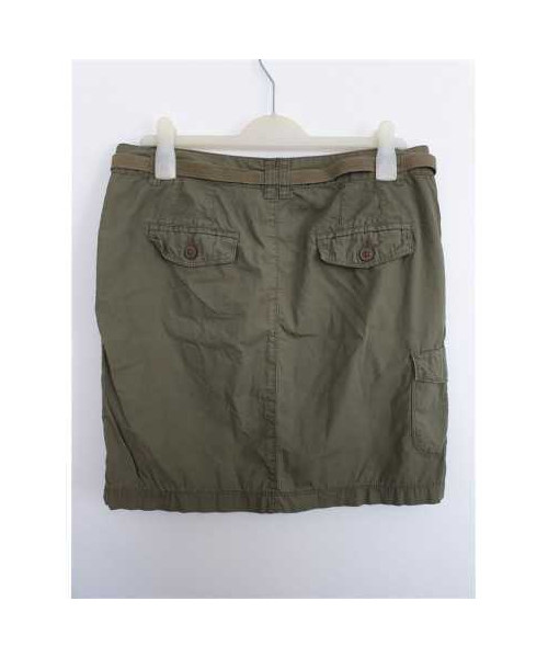 Fusta dama culoare kaki cu cordon in talie Esmara