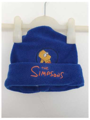 Caciula albastra de flecee cu The Simpsons