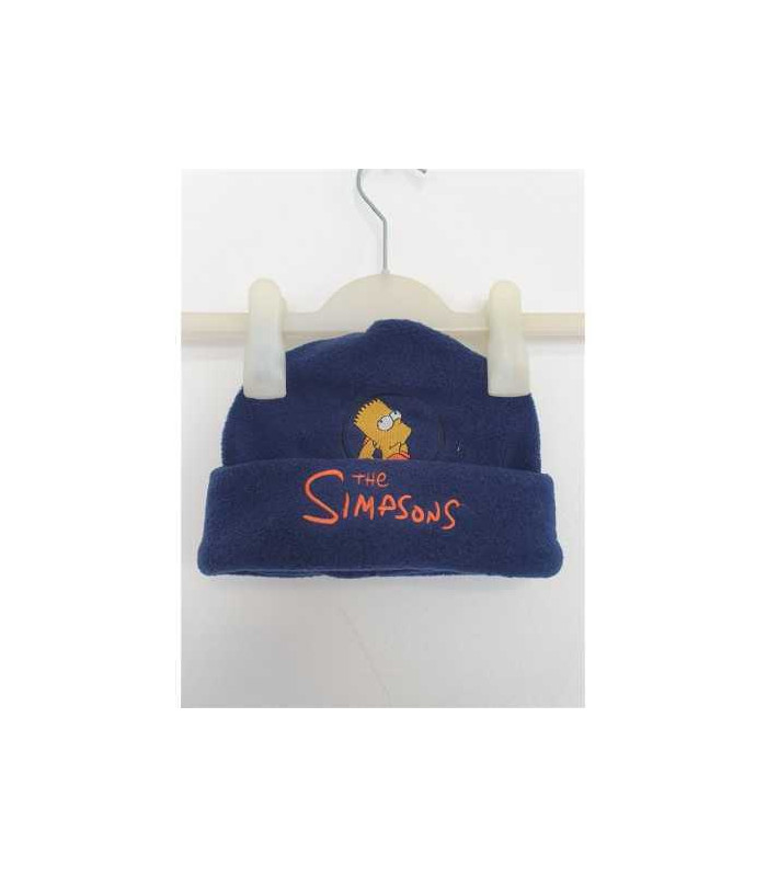 Caciula de flecee pentru copii culoare bleumarin cu The Simpsons