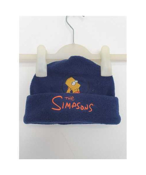 Caciula de flecee pentru copii culoare bleumarin cu The Simpsons