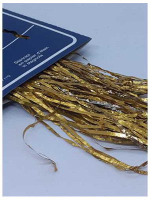 Lamele din staniol decorative culoare auriu pentru Craciun 2