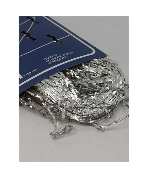 Lamele din staniol decorative culoare argintiu pentru Craciun