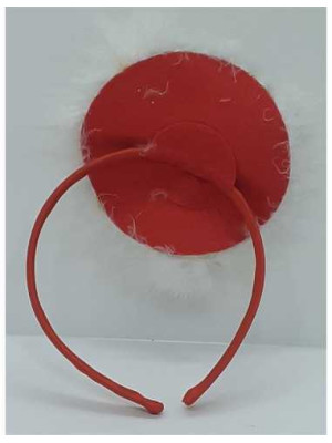 Bentita pentru fetite cu puf si paiete pentru Craciun 2