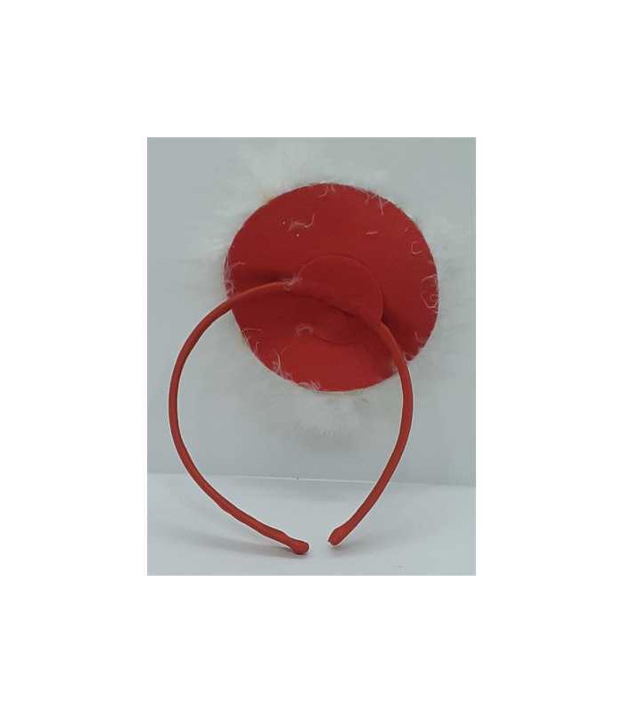 Bentita pentru fetite cu puf si paiete pentru Craciun