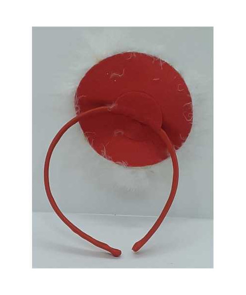 Bentita pentru fetite cu puf si paiete pentru Craciun