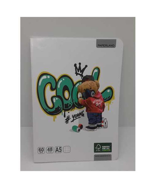 Caiet A5 matematica 48 file model ursulet Paperland