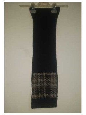 Fular dama circular tricotat cu forme geometrice