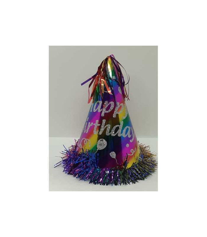 Coif cu sclipici si beteala Happy Birthday