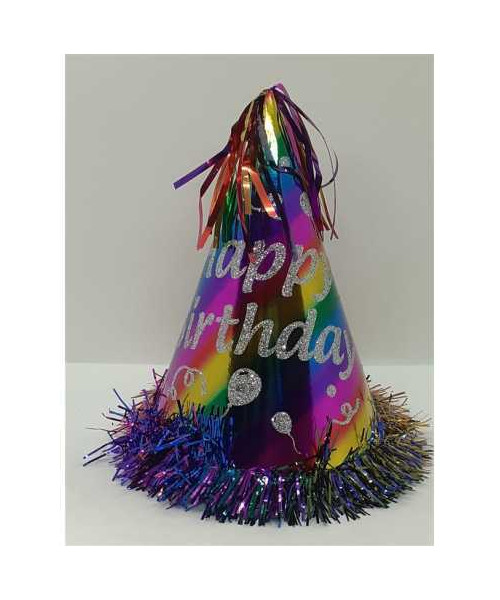 Coif cu sclipici si beteala Happy Birthday