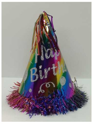 Coif cu sclipici si beteala Happy Birthday 2